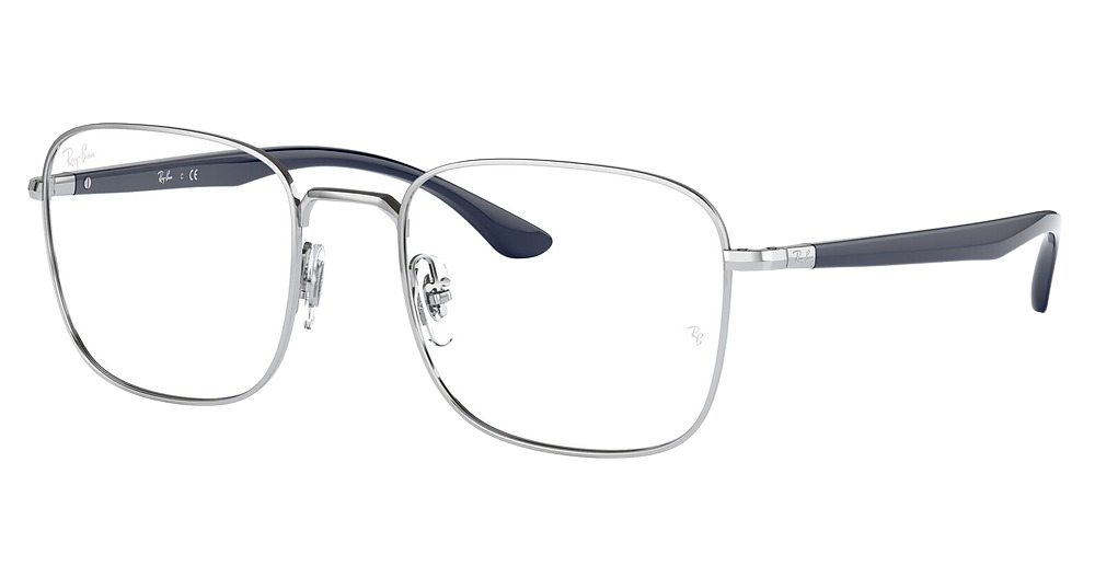 Ray-Ban RX6469 square eyeglasses in Silver
