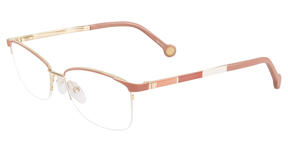 Carolina Herrera VHE077K square eyeglasses in Rose Gold 323