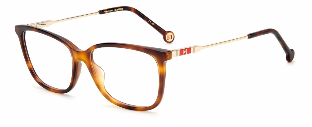 Carolina Herrera CH 0072 rectangle eyeglasses in Havana