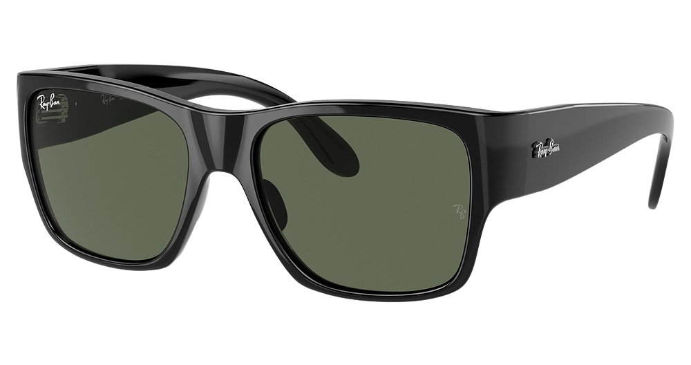Ray-Ban RJ9287S square sunglasses in Black/Dark Green
