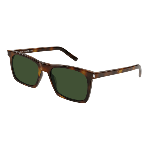 Saint Laurent SL 559 rectangle sunglasses in Havana/Green