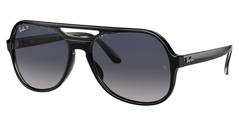 Ray-Ban RB4357 aviator sunglasses in Black Transparent Black