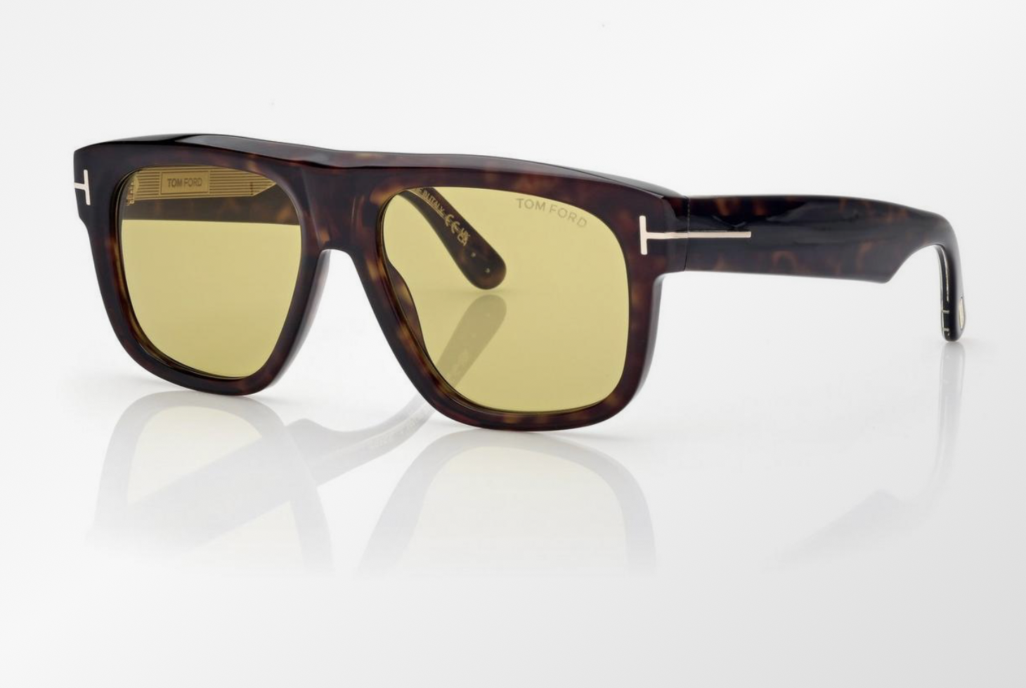 Tom Ford FT1201 aviator sunglasses in Dark Havana/Brown