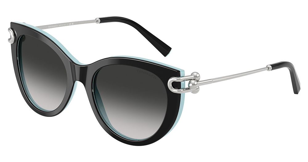BLACK ON TIFFANY BLUE / GREY GRADIENT
