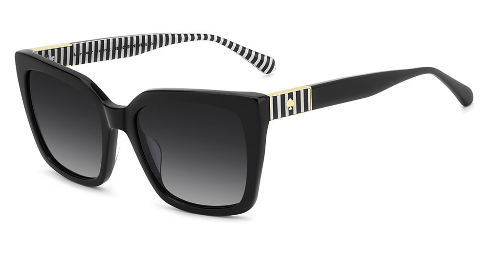 Kate Spade KS LILA2/G/S/US square sunglasses in Black/Dark Grey Shaded