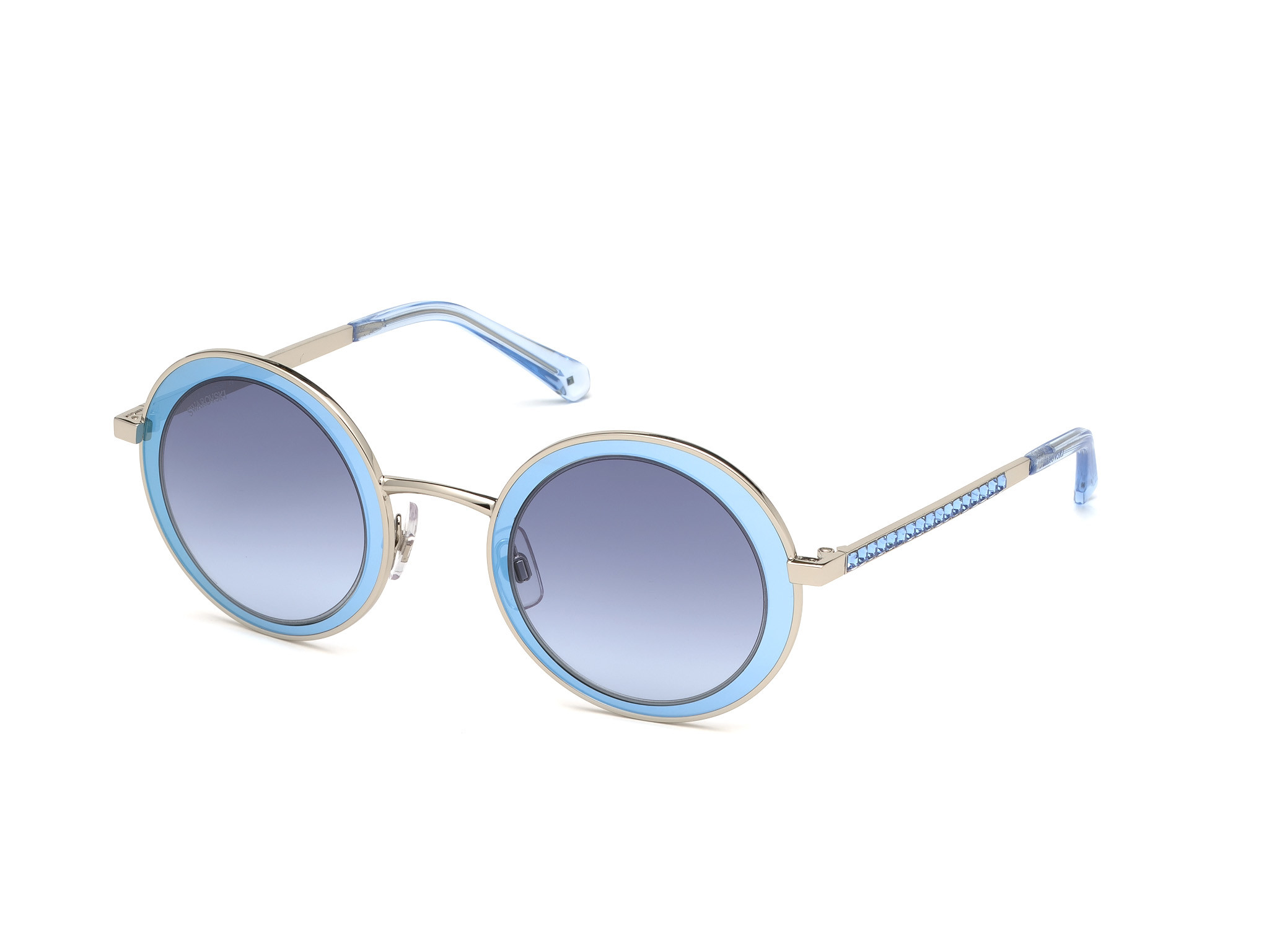 Shiny Palladium / Gradient Blue Lenses