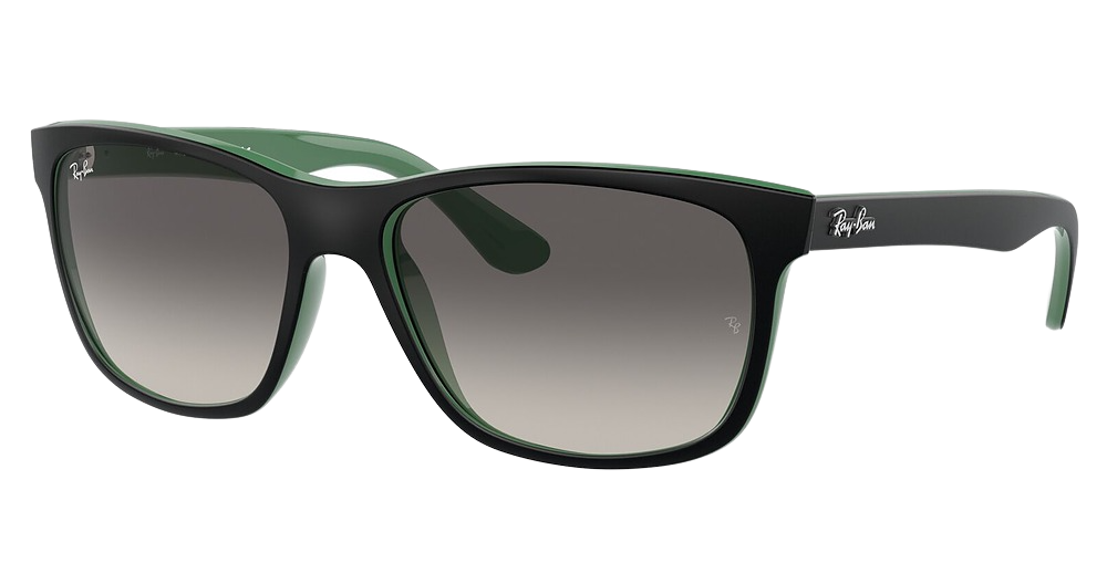 MATTE BLACK ON GREEN / GREY GRADIENT