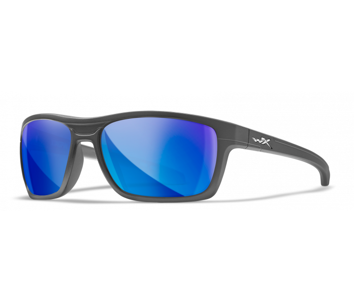 KINGPIN POL BLUE MIRROR LENS / MATTE GRAPHITE FRAME / Polarized Blue Mirror