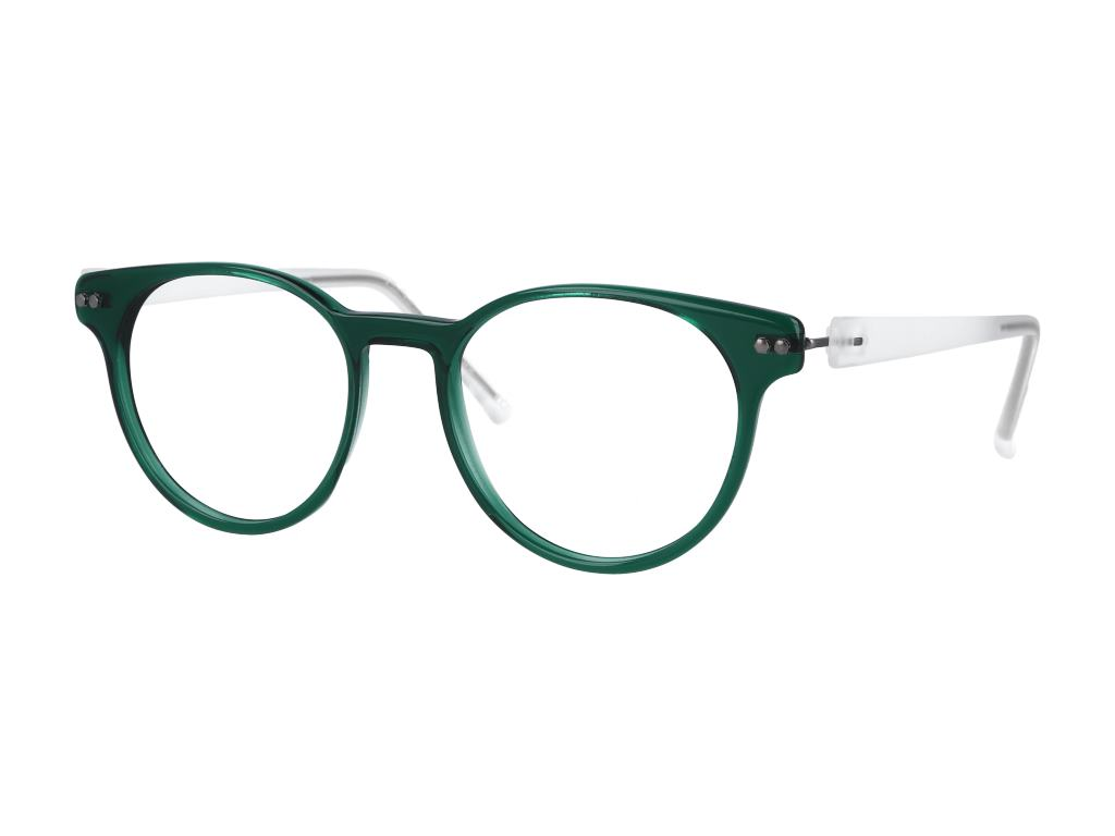 iGreen V4.53 round eyeglasses in Dark Green
