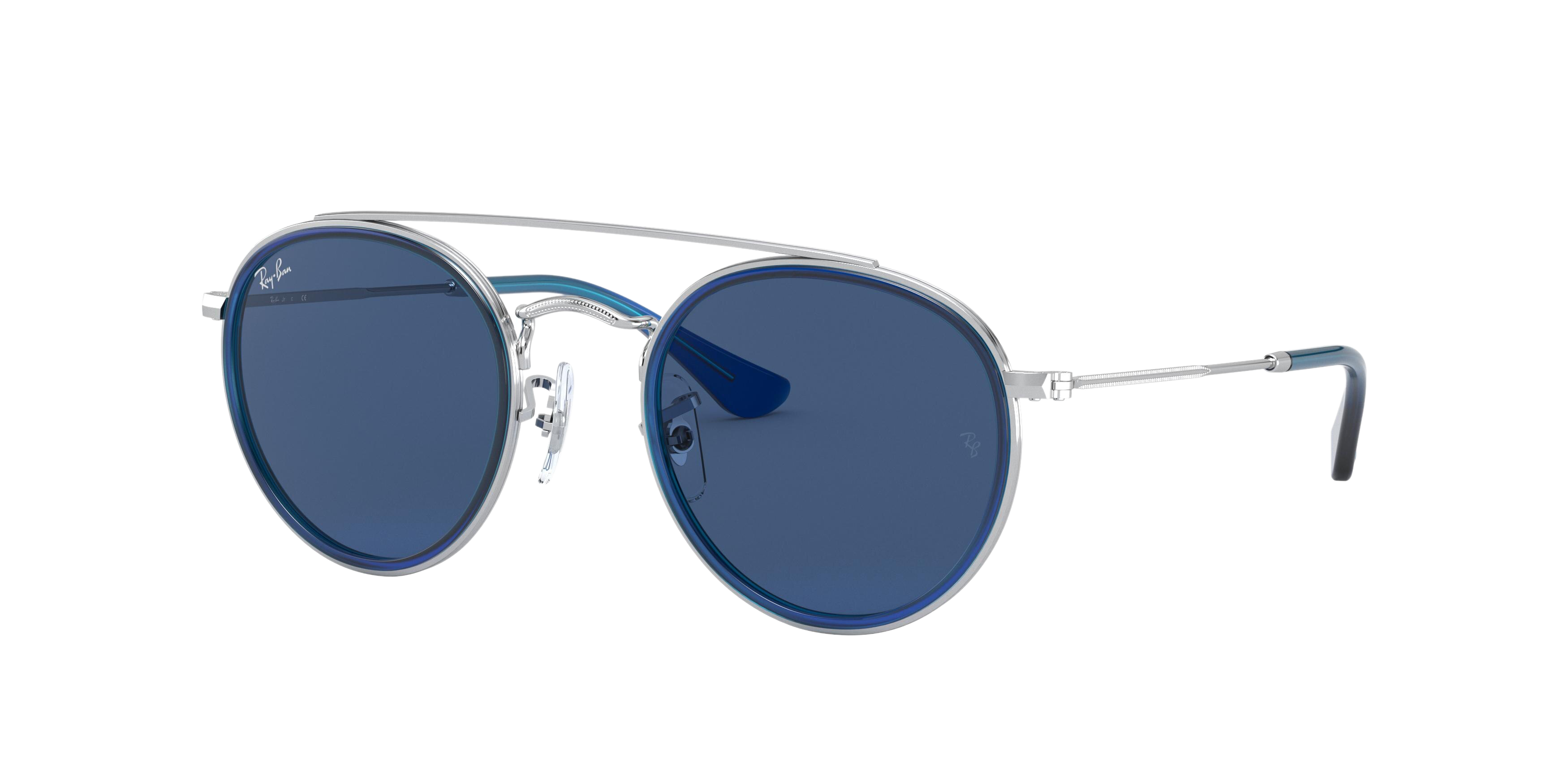 Ray-Ban RJ9647S aviator sunglasses in Silver/Blue