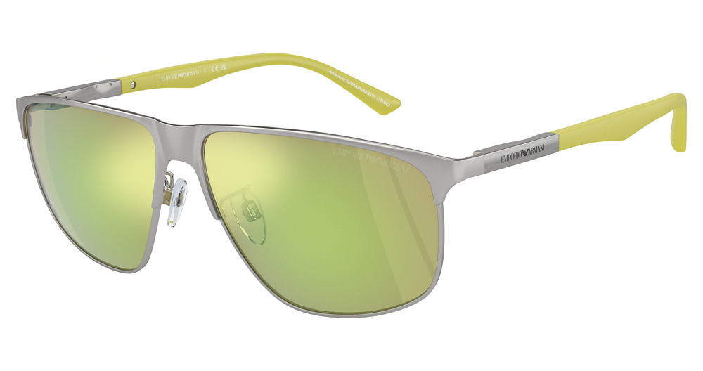 MATTE SILVER / LIGHT GREEN MIRROR GREEN