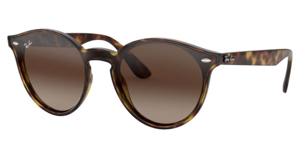Ray-Ban RB4380N round sunglasses in Light Havana/Brown Gradient Dark Brown