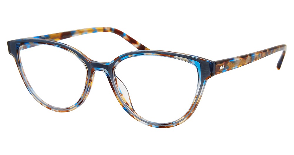 Modo 6621 round eyeglasses in Blue/Blue Tortoise