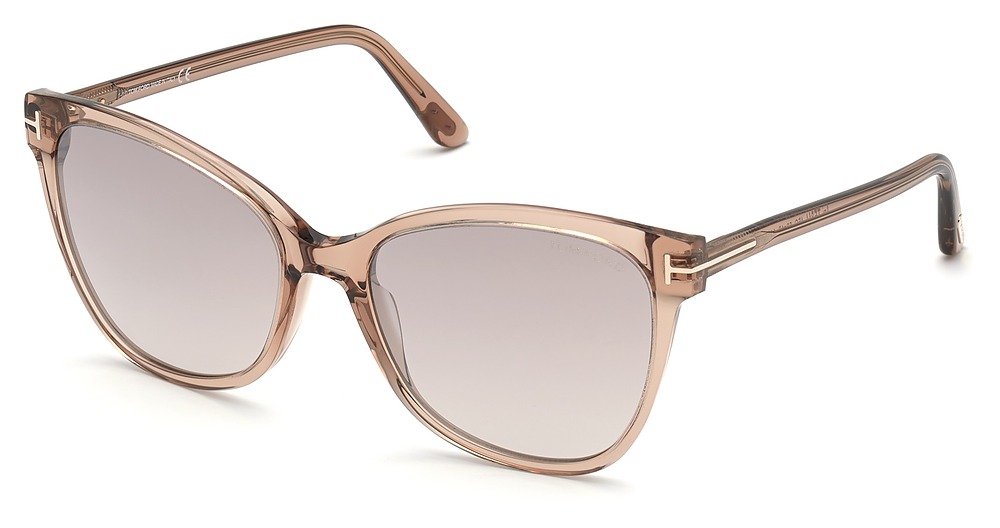 Tom Ford FT0844-F cateye sunglasses in Shiny Light Brown/Brown Mirror