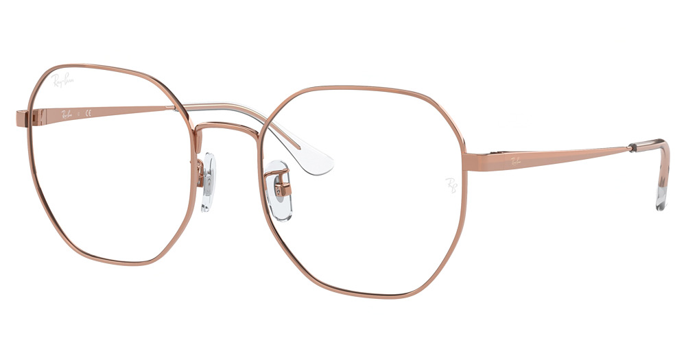 Ray-Ban RX6482D irregular eyeglasses in Rose Gold