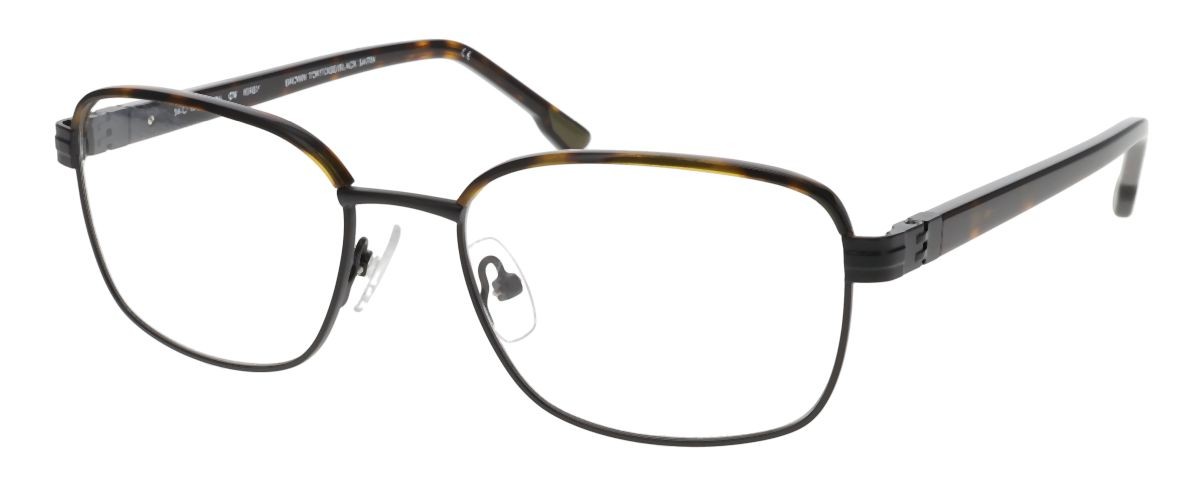 BROWN TORTOISE/BLACK SATIN