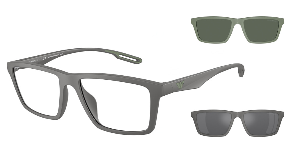 MATTE DARK GREY / CLEAR