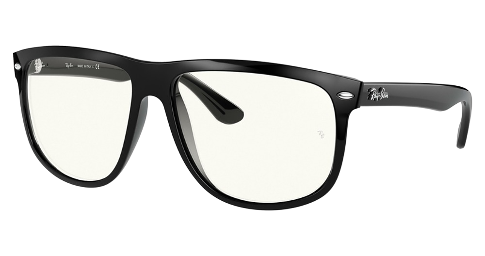 Ray-Ban RB4147 BOYFRIEND round sunglasses in Black/Clear