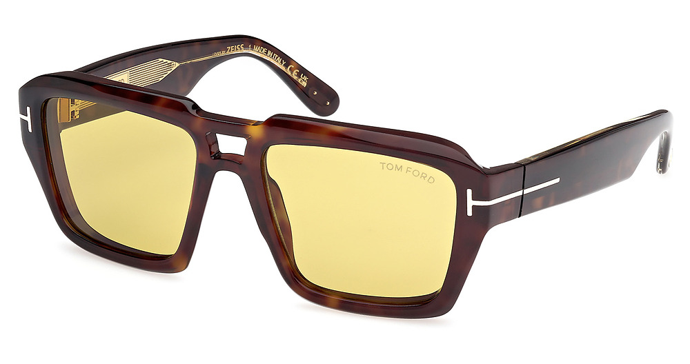 Tom Ford FT1202-F aviator sunglasses in Dark Havana/Brown