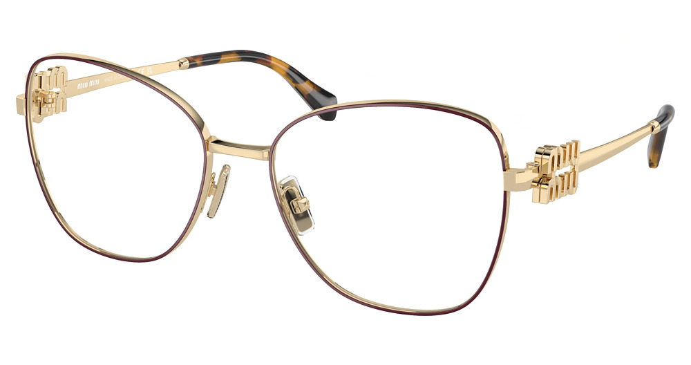 Miu Miu MU 50XV cateye eyeglasses in Bordeaux/Pale Gold