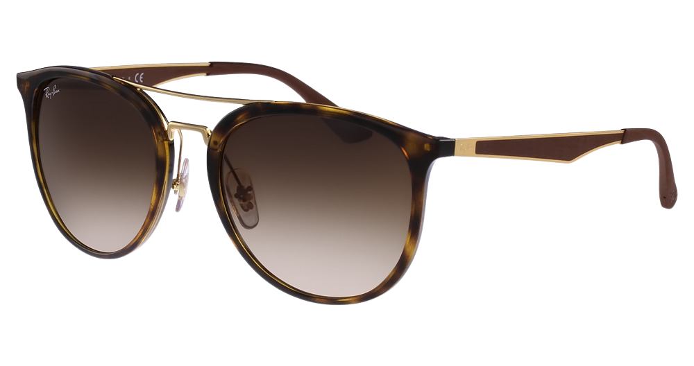 Ray-Ban RB4285 aviator sunglasses in Light Havana/Brown Gradient Dark Brown