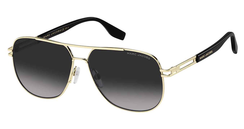 Marc Jacobs MARC 633/S rectangle sunglasses in Gold Blck/Dark Grey Shaded