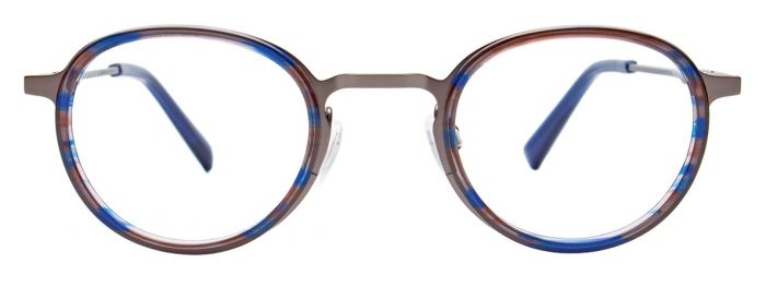 Blue Marbled & Satin Steel / Satin Steel & Blue