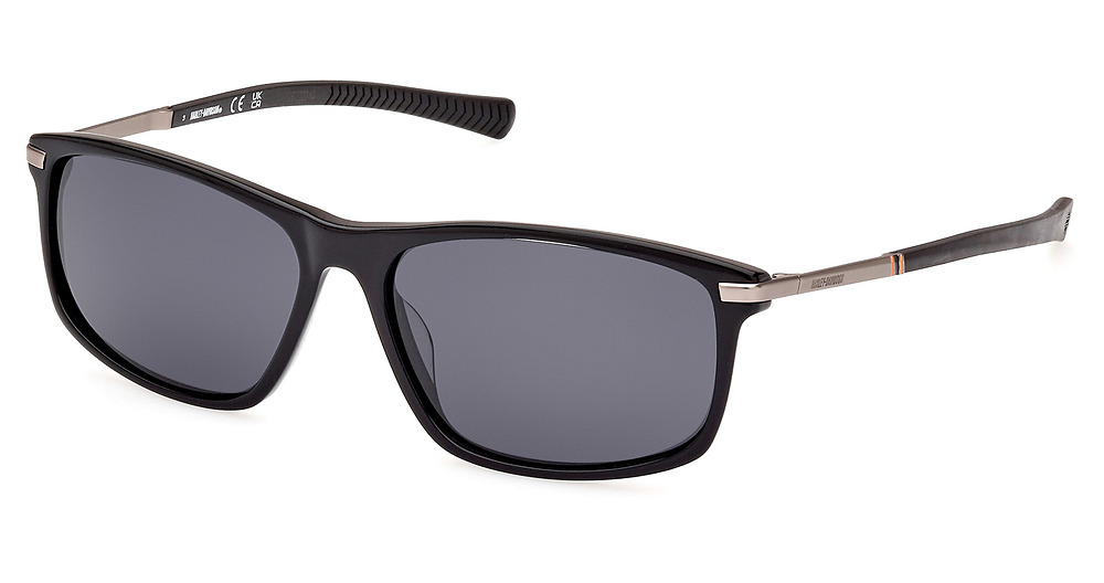 shiny black / smoke polarized