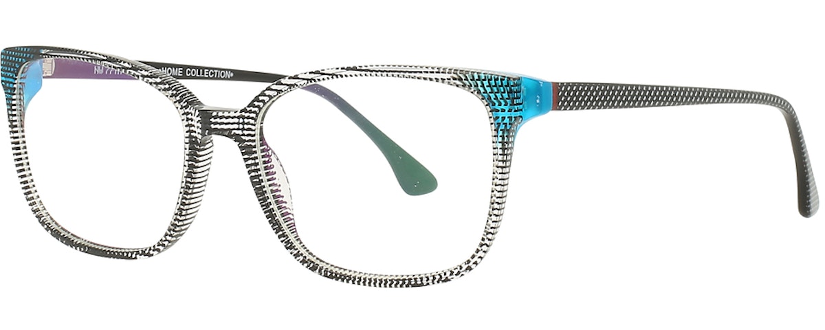 GREY PATTERN WITH BLUE END PIECES