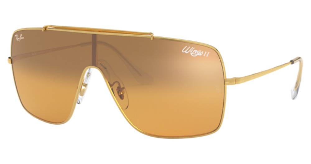 Ray-Ban RB3697 WINGS II sunglasses in Arista/Orange Mirror Silver