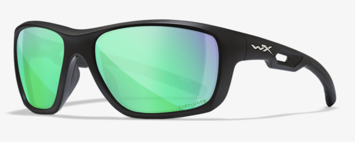 ASPECT POL EMERALD MIRROR LENS / MATTE BLACK FRAME / Polarized Emerald Mirror