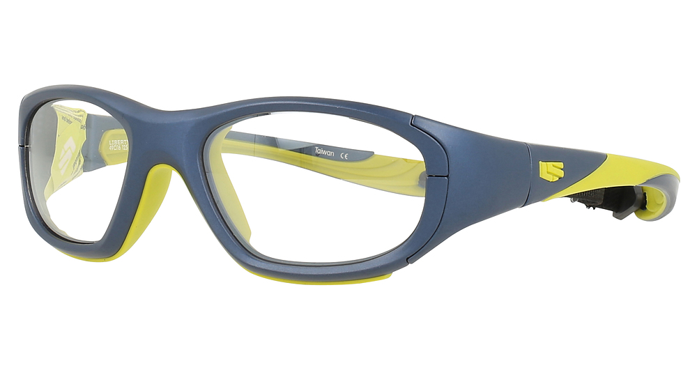 Matte Navy/Green / Clear with Silver Flash