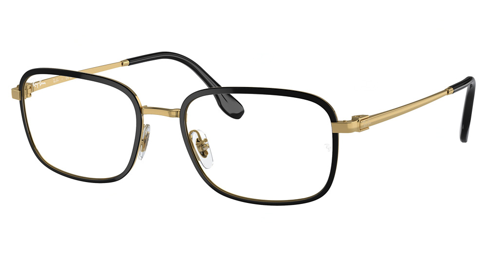 Ray-Ban RX6495 round eyeglasses in Black on Arista