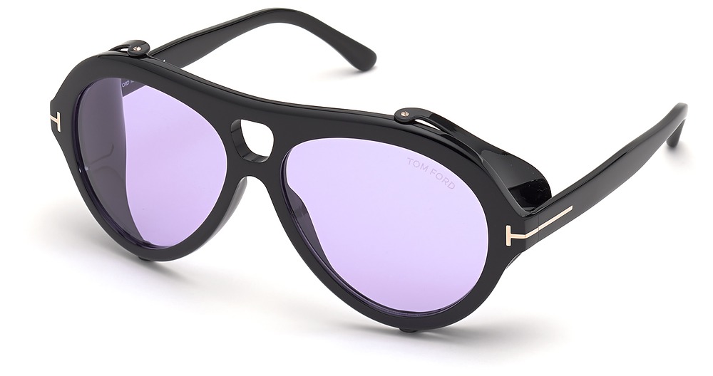 Tom Ford FT0882 aviator sunglasses in Shiny Black/Violet