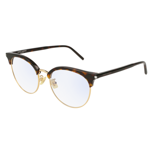 Saint Laurent SL 233/F round sunglasses in Havana