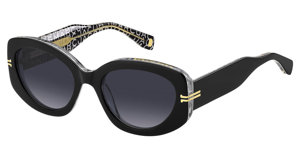 Marc Jacobs MJ 1099/S round sunglasses in Bkpttrwht/Dark Grey Shaded