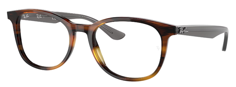 Ray-Ban RX5356 round eyeglasses in Havana