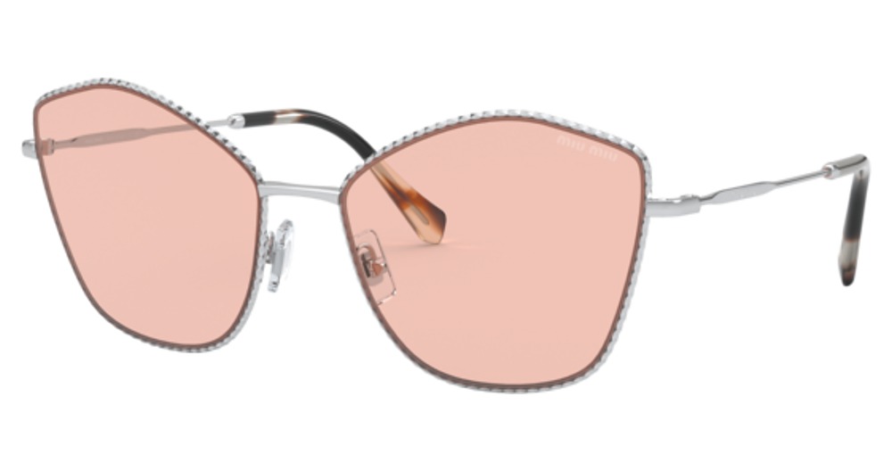 Miu Miu MU 60VS CORE COLLECTION cateye sunglasses in Silver/Dark Pink