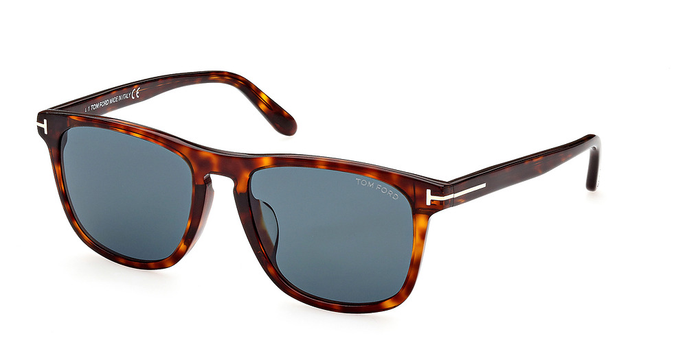 Tom Ford FT0930-F square sunglasses in Red Havana/Blue