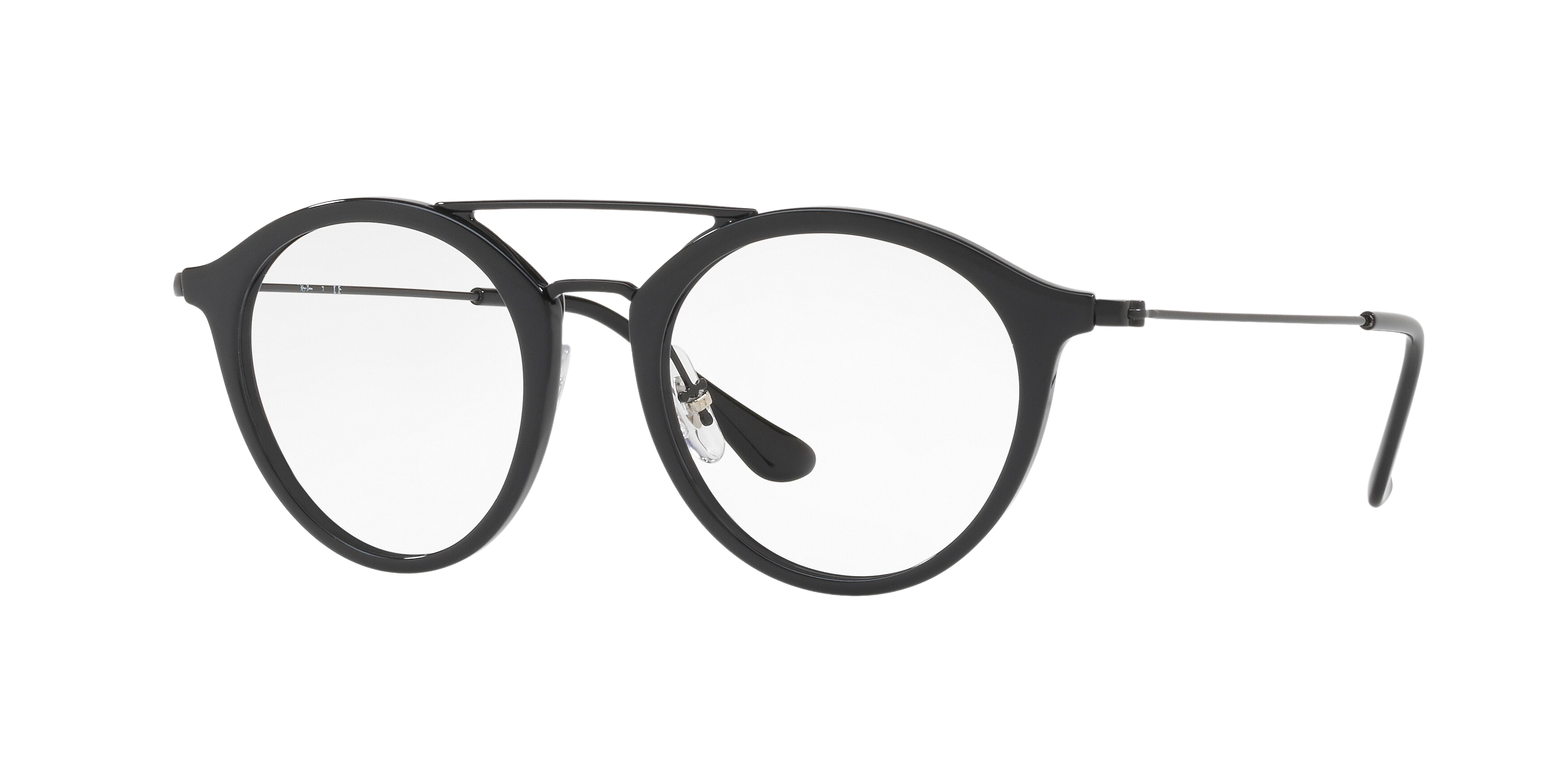 Ray-Ban RX7097 round eyeglasses in Black