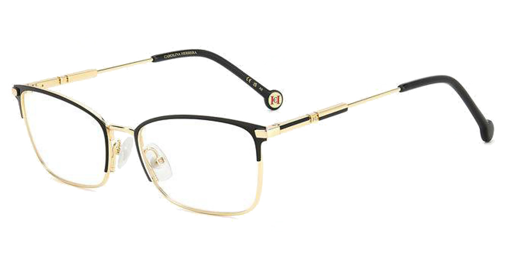Carolina Herrera HER 0204 rectangle eyeglasses in Gold Blck