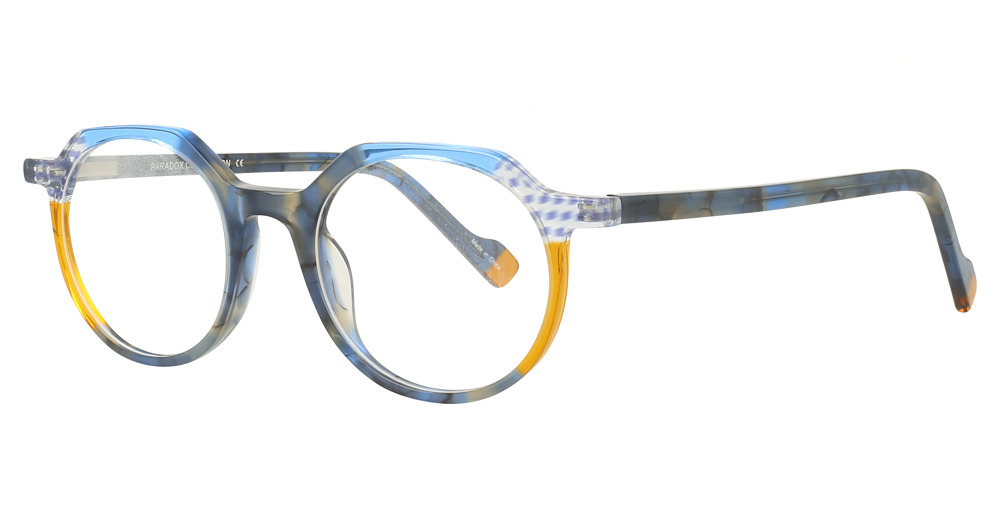 Multicolor Multipattern Blue & Amber / Blue