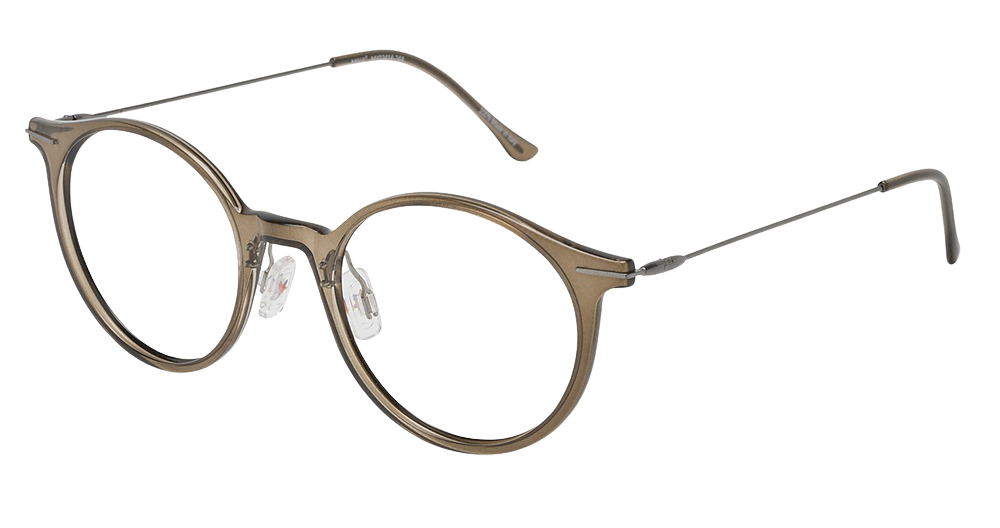 Transparent Taupe with Dark Gunmetal temples