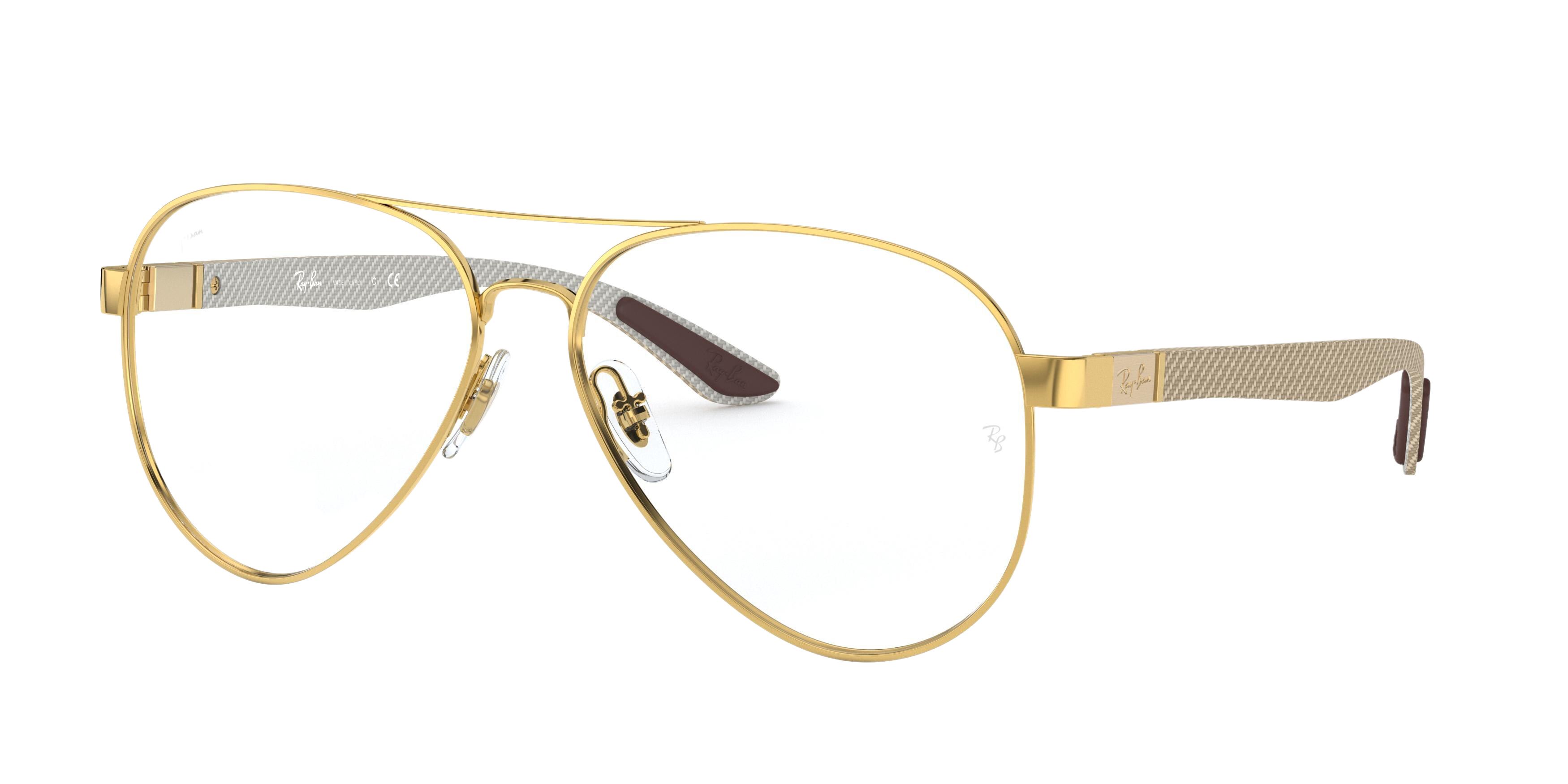 Ray-Ban RX8420 square eyeglasses in Gold