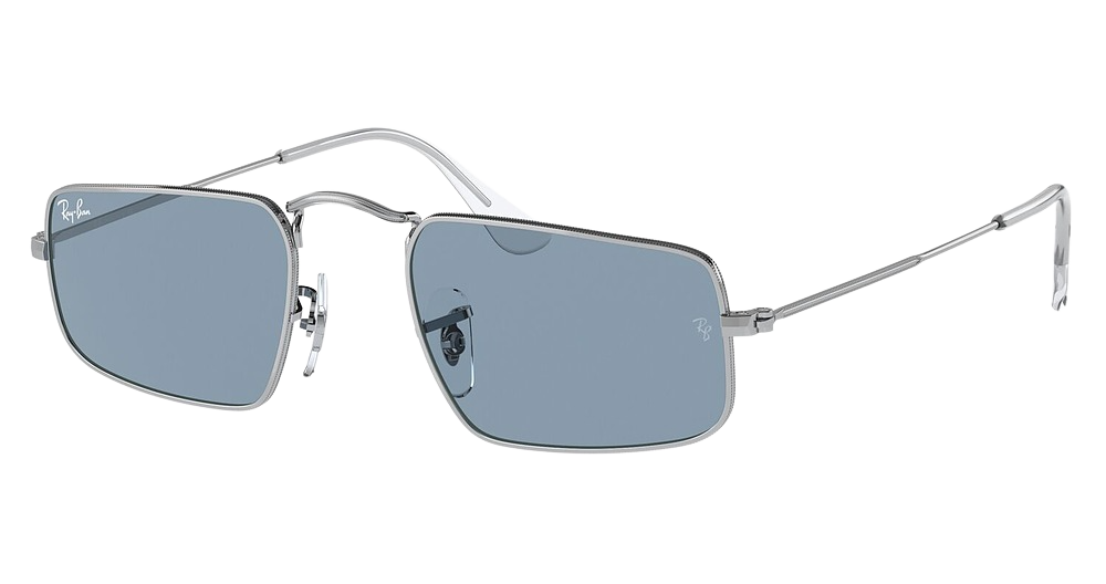 Ray-Ban RB3957 JULIE square sunglasses in Silver/Blue