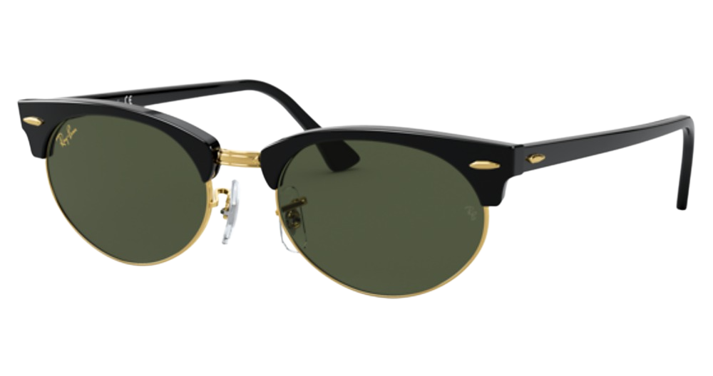 Ray-Ban RB3946 round sunglasses in Black/G 15 Green