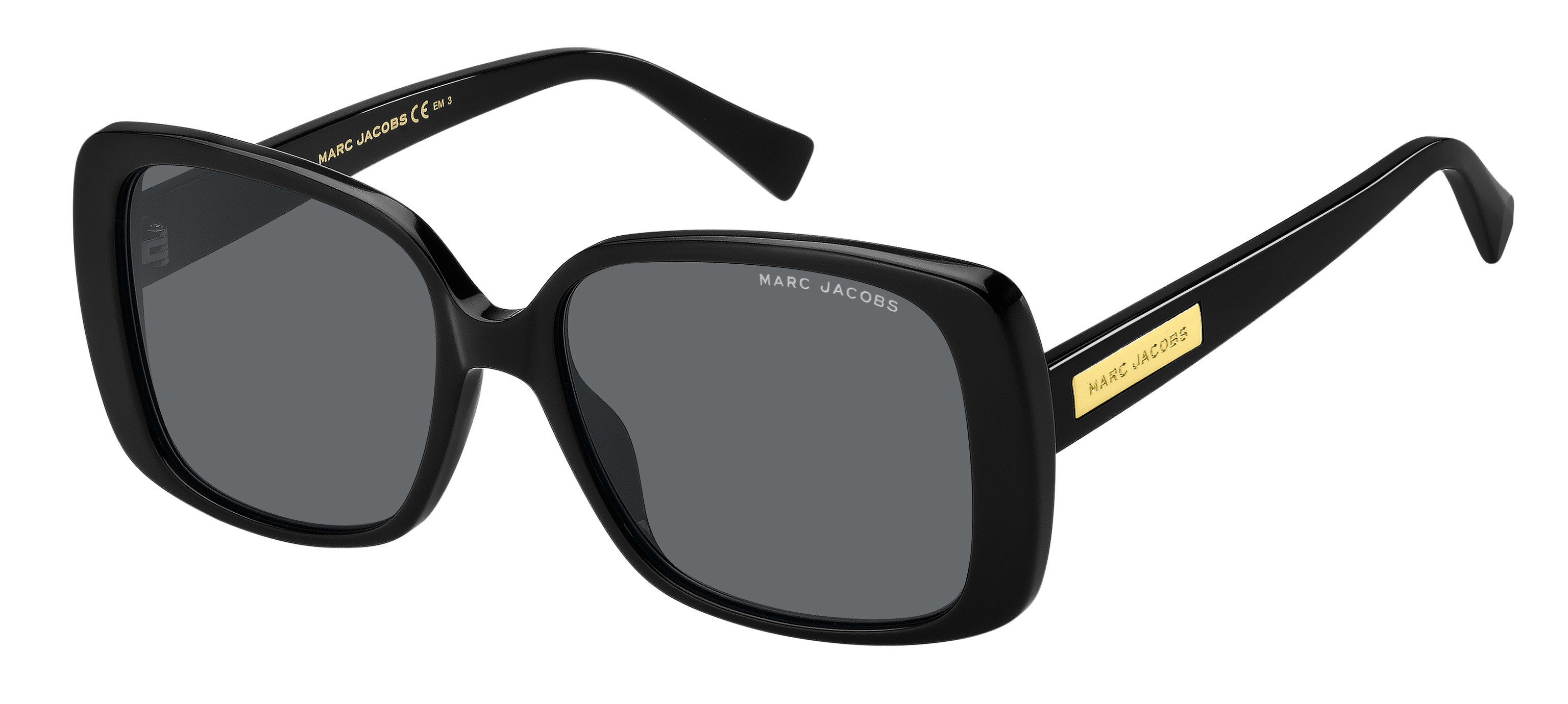 Marc Jacobs Marc 423/S square sunglasses in Black (Ir Grey Blue)