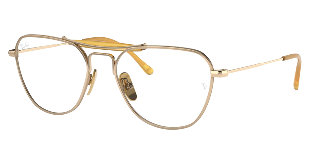 Ray-Ban RX8064V aviator eyeglasses in Gold