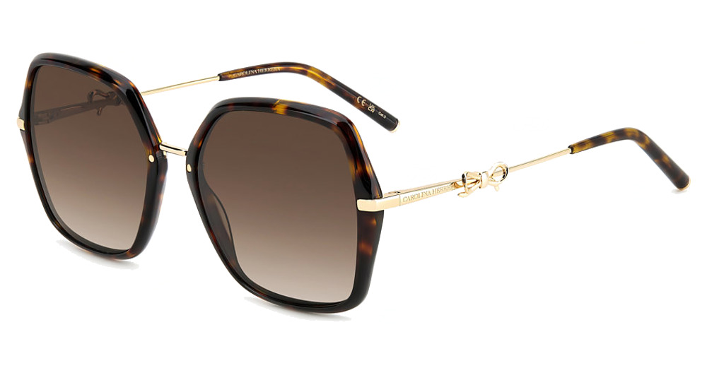 Carolina Herrera HER 0217/S square sunglasses in Bwhvngold/Brown Shaded