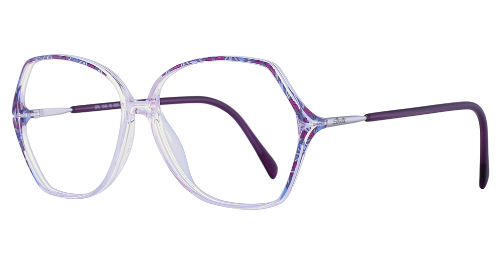 rose/violet-light blue-silver